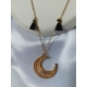 Collier long lune or